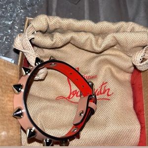 Christian Louboutin Pink Spiked Bracelet